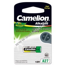 Camelion LR27A confezione blister da 1 per chiavi dell'auto, telecomando