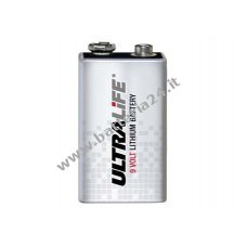 Batteria al litio Ultralife U9VL J P/ CR9V Blocco da 9V