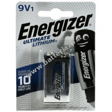 Batteria al litio Energizer Ultimate FR22 6LR61 MN1604 X522 9V Block Blister