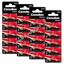 40x Camelion a bottone LR66 / AG4 / G4 / LR626 / 177 / SR626W / GP77A / 377