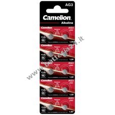 Camelion a bottone LR41 LR1136 AG3 confezione blister da 10 pezzi