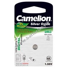 Camelion cella a bottone all'ossido d'argento SR63 / SR63W / G0 / 379 / 379S / SR521 confezione blister da 1