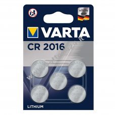 VARTA batteria a bottone al litio CR 2016, IEC CR2016, sostituisce anche DL2016, 3V confezione in blister da 5 pezzi