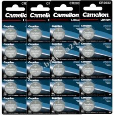 20x Camelion CR2032 batteria a bottone al litio   4x blister da 5, ideali per orologi, chiavi dell'auto