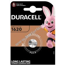 Pile a bottone al litio Duracell DL1620 / CR1620 confezione blister da 1