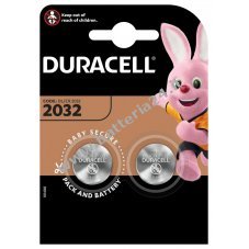 Pila a bottone al litio Duracell CR2032 DL2032 confezione blister da 2 pezzi