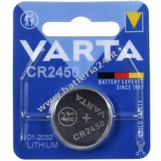 Varta litio a bottone CR2450 DL2450 3V 1 blister