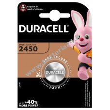 Pile a bottone al litio Duracell DL2450/ CR2450 confezione blister da 1