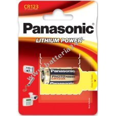 Batteria fotografica Panasonic Photo Power 123 CR123A RCR123 1 blister