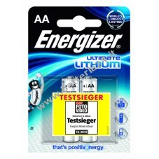 Batteria al litio Energizer L91 / Mignon / AA / FR6 / blister di 2 pezzi