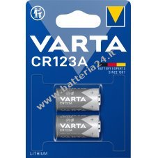 Batteria fotografica Varta 6205 CR123A in blister da 2 pezzi