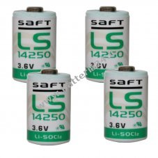 Saft 4x batteria al litio LS14250 1/2AA 3,6Volt