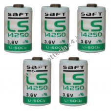 Saft 5x Batteria al litio LS14250 1/2AA 3,6Volt