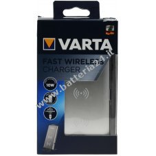 Caricabatteria wireless veloce VARTA per smartphone e telefoni cellulari con tecnologia Qi, 2A, 10W