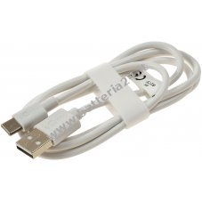 goobay Cavo di ricarica USB C per Huawei Mate 20, Samsung Galaxy A8, HTC Honor 9 e altri, 1 m, bianco