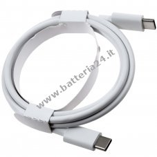 Cavo dati da USB C a USB C cavo di ricarica compatibile con Google Phone 1m bianco