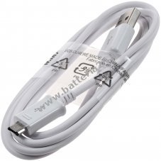 Samsung ECB DU4EWE Cavo dati da USB A a Micro USB cavo di ricarica 1,5 m bianco