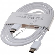 Cavo originale Samsung da USB C a USB C EP DW767 per la ricarica, 1,8 m, 3 A, 25 W/45 W, bianco