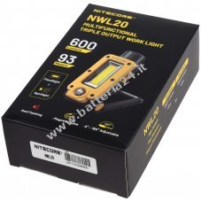 Nitecore NWL20   Luce da lavoro, lampada 600 lumen