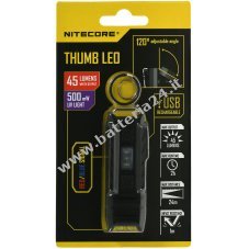 Nitecore THUMB UV mini lampada portachiavi con luce UV a 45 lumen