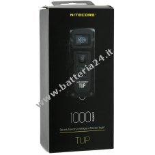 Nitecore TUP Mini Torcia LED 1000 lumen, con display OLED, per esterni, escursioni, campeggio