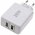 goobay 28W USB A QC doppio caricatore veloce   2 porte, Quick Charge 3.0, bianco compatto