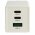 Caricatore USB C Power Delivery PPS a 3 porte con 2x USB C, 1x USB A / adattatore 65W GaN Bianco